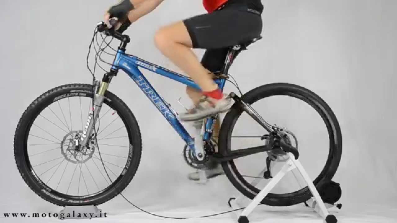 Goplus Rullo Trainer Allenamento Bici Pieghevole Supporto in Acciaio per Bicicletta per Allenamento a Casa con Linea di Regolazione 