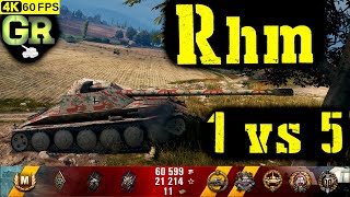 World of Tanks Rhm.-Borsig Waffenträger Replay - 7 Kills 5K DMG(Patch 1.4.0)
