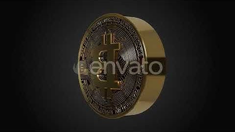 Golden Rotating Bitcoin Symbol | Motion Graphics - Envato elements