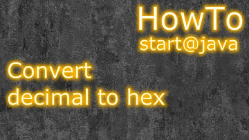 Java: Program for Decimal to Hexadecimal Conversion