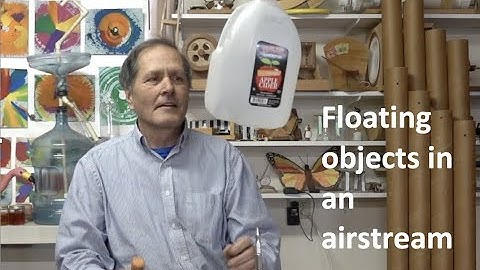 Floating objects in a stream of air.. Coanda effect // Homemade Science with Bruce Yeany
