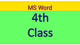 MS Word 4th Class l Subscript l Superscript I Change Case l Text Highlight Color l Font Color