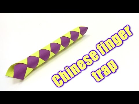 How to Make paper Chinese finger trap - Easy Origami tutorial
