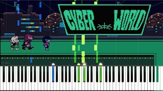 A CYBER&#39;S WORLD? - Deltarune Chapter 2 (Synthesia Piano Tutorial)