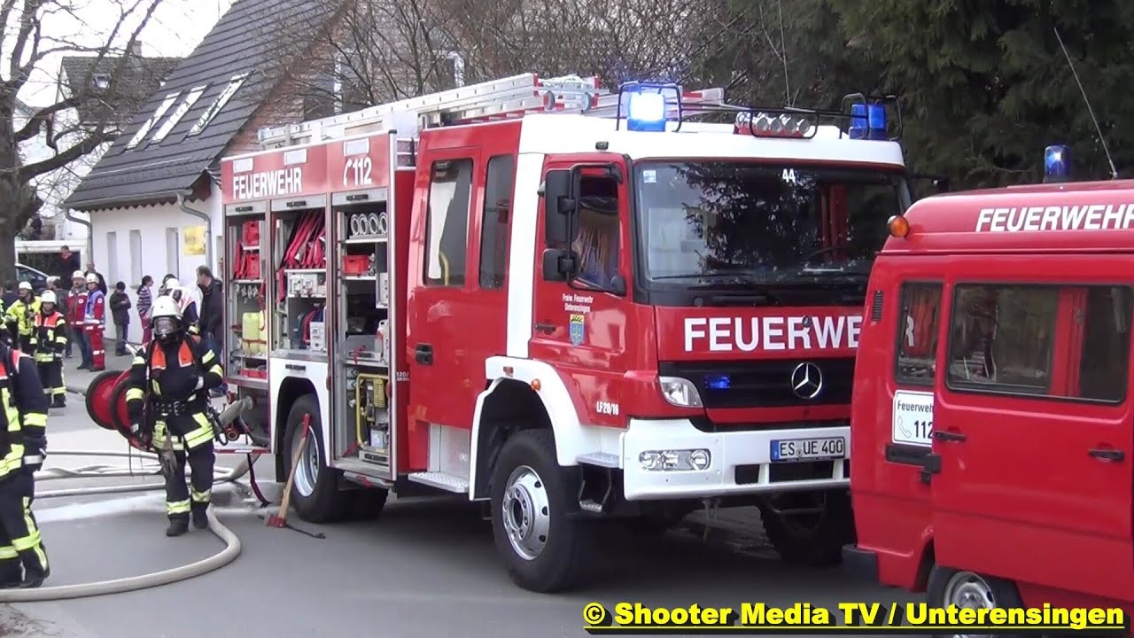 [Brand in Unterensingen] - 1 PERSON GERETTET - Feuerwehr hatte die Lage schnell im Griff !