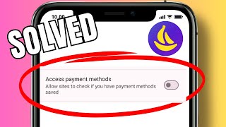 How to save credit card details in Banana browser