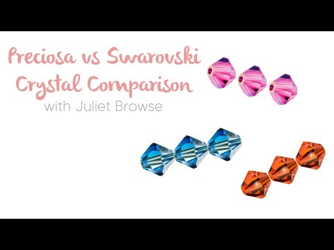 Preciosa vs Swarovski Crystal Beads……Live comparision