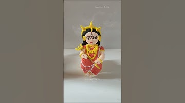 DIY Durga Maa with Super Clay🙏Jai Mata Di #diydurgamaa #clayart #navratridiy#art#diy #shortsvideo#ad