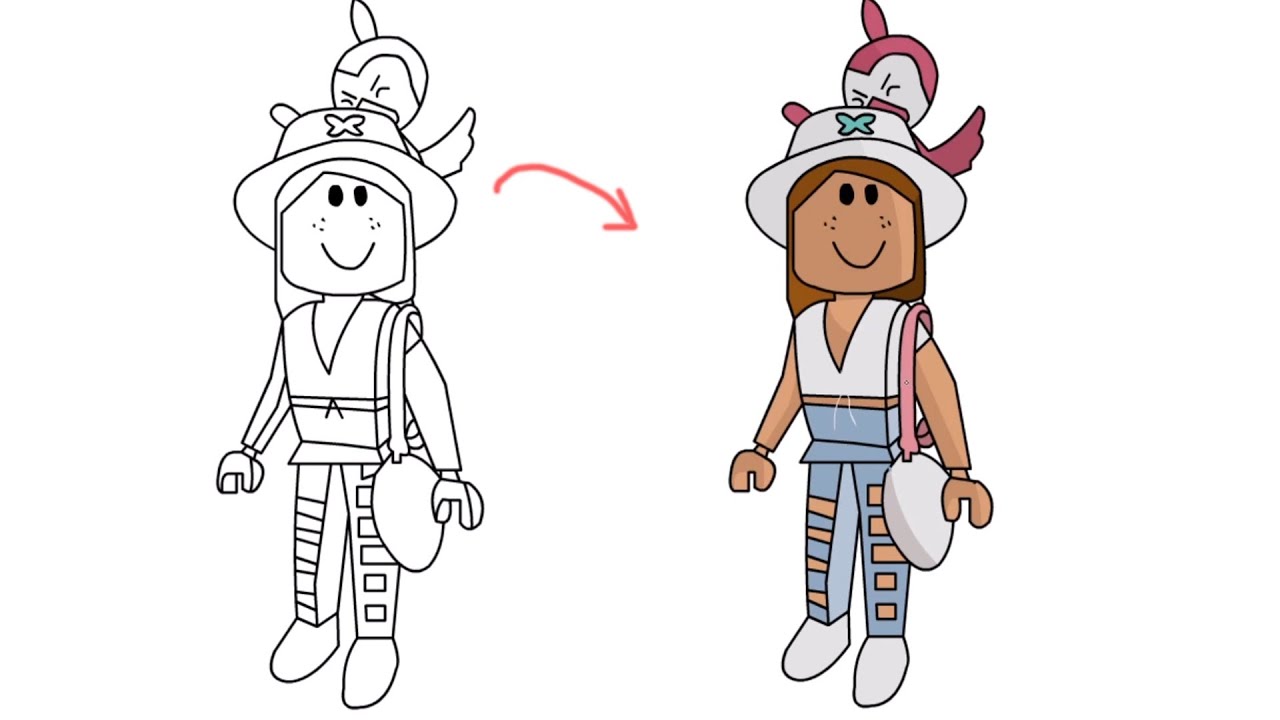 Drawing Roblox Avatars 4 Youtube - how to draw roblox characters girl