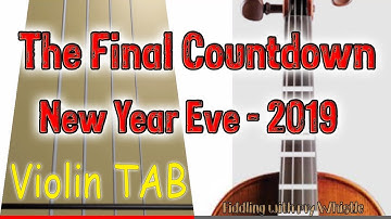 The Final Countdown - New Years Eve 2019 - EUROPE - Violin - Play Along Tab Tutorial