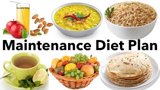 Maintenance Diet Plan - India | Indian Diet/Meal Plan For Weight Loss To Lose 10Kg In 15 Days