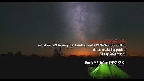 Sloeber Arduino IDE for Eclipse ESP32-S2-F2 / ESP32-S2-F4  (eMb. flash variants of ESP32-S2)