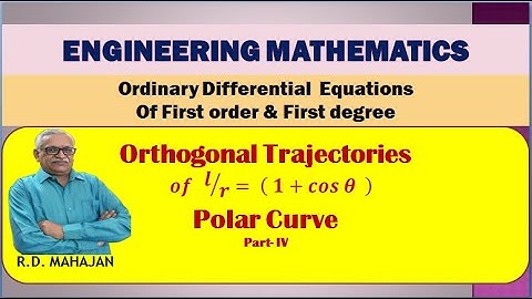 Orthogonal trajectories of the families of the curve l/r = 1 + cos ( theta)