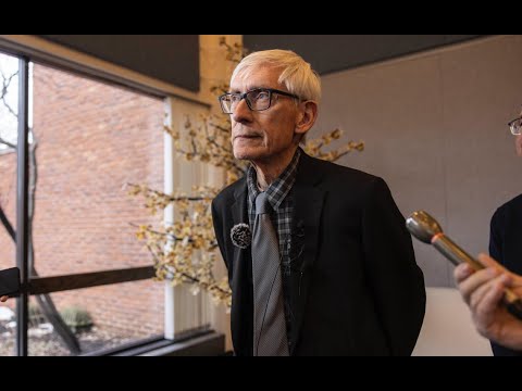 Gov. Evers discusses new budget in La Crosse.