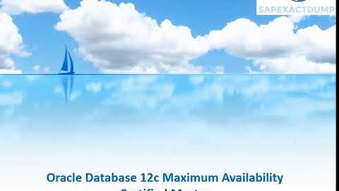 Oracle Database 12c Maximum Availability Certified Master|| Exam Live Webinar of Passing Techniques