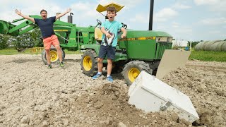 Playing in Dirt and Finding Secret Box | Tractors for kids by Hudson's Playground 143,961 views 10 days ago 4 minutes, 29 seconds