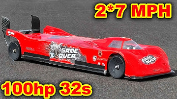 100HP 32s Quad Motor RC Car World Record attempt