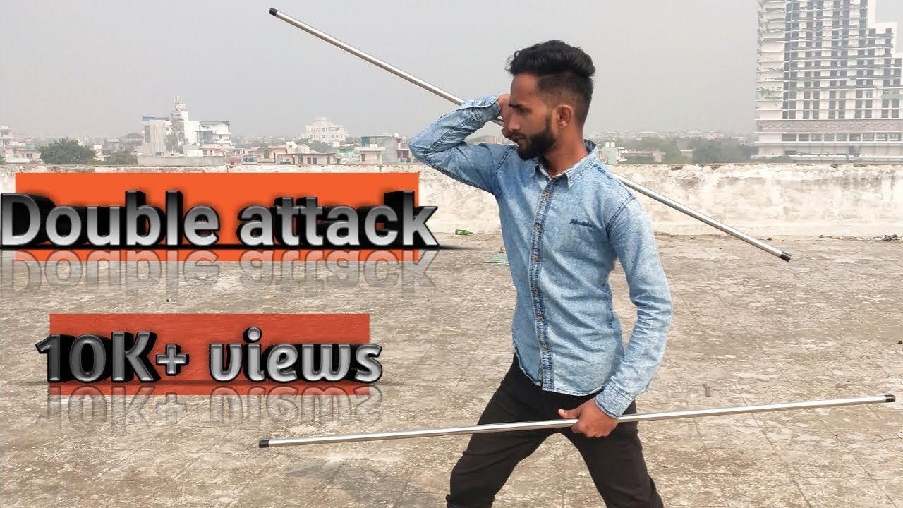 how to spin double bo staff in hindi || लाठी चलाना सीखें ||double attack tutorial ||BS Arena