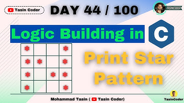 How to build logic in Coding | Print star alphabet pattern | Tasin Coder | #day44 #logic