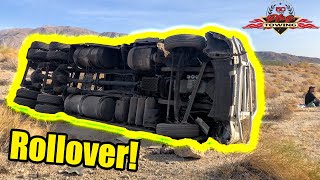 Double Semi Rollover As A Result Of Roadrage