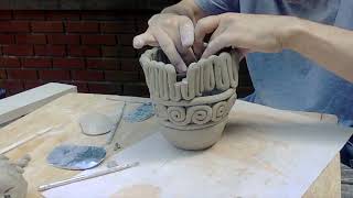 Coil Pot with Decorative Coils