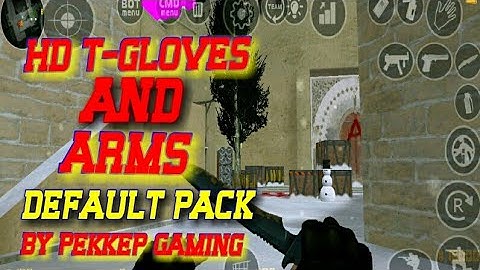CS 1.6 ANDROID | HD LEET GLOVES DEFAULT PACK | BY PEKKEP GAMING | MIRAGE WINTER GAMEPLAY
