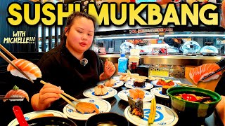 SUSHI MUKBANG 먹방 Spicy Tuna Roll   Salmon Roll   Raw Shrimp Roll   Scallop Roll Eating Show! 🍣🍱🦐🐟🥢🍙🍜