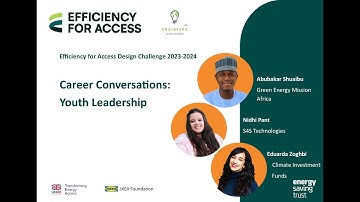 Career Conversation: Youth Leadership - Efficiency for Access Design Challenge 2023-2024