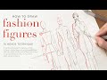 How to draw fashion sketches  10 heads fashion figure tutorial for beginners