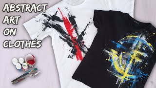 How to Make Abstract Art on CLOTHES (perfect art for the beginners)