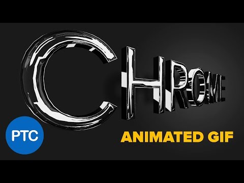 Make a D CHROME TEXT Effect and Turn It Into a Rotating ANIMATED GIF - Photoshop Tutorial