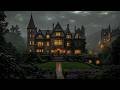 Late Night at the Ancient Manor | A Lonely Manor Glowing in the Mountain Fog | Dark Academia Piano