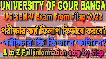 💥 How to UGB UG Sem-V Exam Form Filap 2022.
