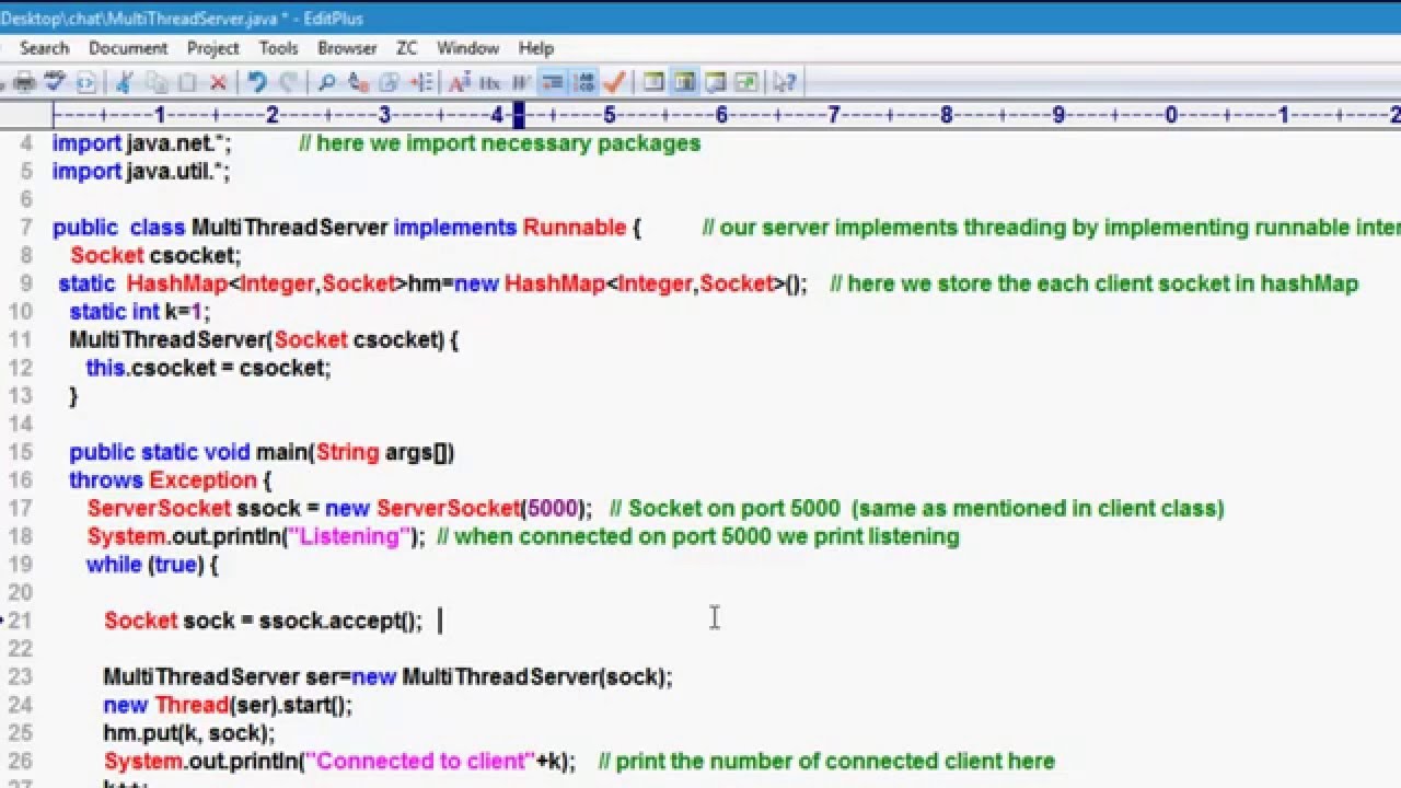 Client Server application socket programming,Java Program ...