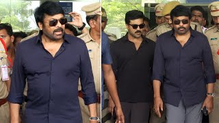 Chiranjeevi, Ram Charan & Family Back To Hyderabad From Delhi | Chiraneevi Received Padma Vibhushan