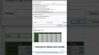 Find intersection using conditional formatting Update