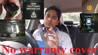 Big Problem TPMS( Tire-pressure monitoring system) || No Warranty Claim || low Tyre pressure light