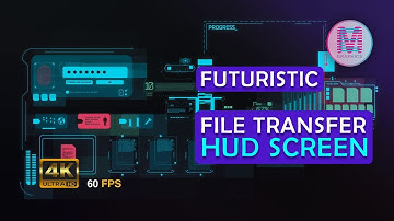 Futuristic Quantum Computer File Transfer Animation | Sci-Fi Tech Interface