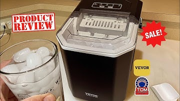 VEVOR Portable Countertop Ice Maker Review! / 9 Ice Cubes Every 6 Minutes!