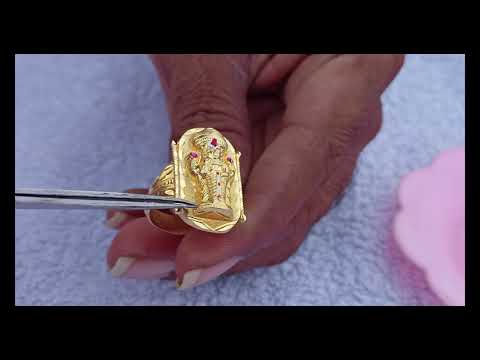 Latest sri venkateswara swamy golden ring designs - YouTube