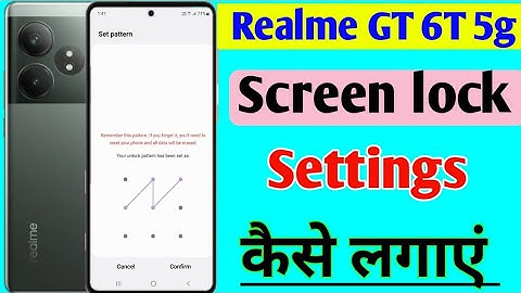 Realme GT 6T 5g mobile me screen lock kaise lagaye/how to set screen lock in settings realme gt 6T