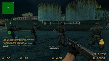 Counter Strike Source Zombie Riot mod online gameplay on Port map