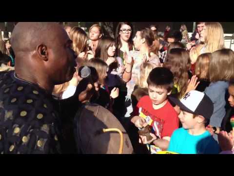 Sonoma Charter School Ugandan Drummer at Morning Ceremony