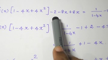 (ENGLISH) GENERATING FUNCTIONS PROBLEM 2