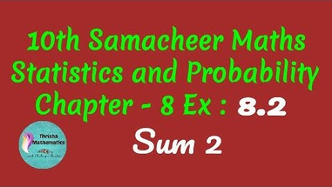 10th Samacheer Maths chapter 8 Exercise 8.2 sum 2