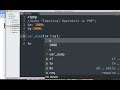 Comparison Operators in PHP L12