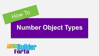 How To Use Number Objects With nuBuilder Forte screenshot 5