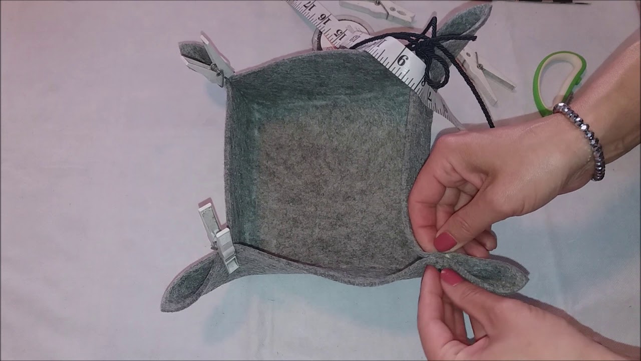 Cestino di feltro fai da te