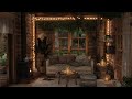 Treehouse sanctuary  relax in a cozy treehouse with crackling fire gentle rain  nature sounds