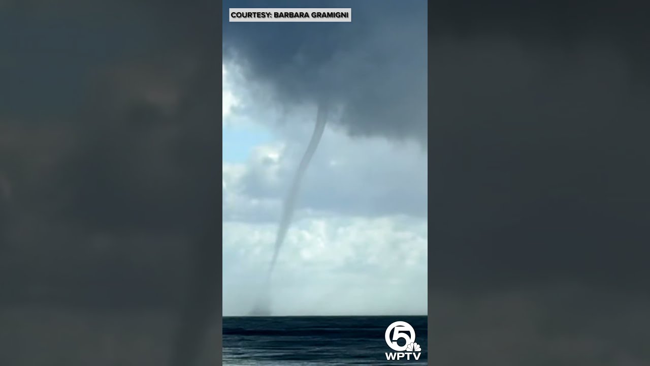 🌪️😲 Waterspout off Boynton Beach! #wptv #news #florida #weather